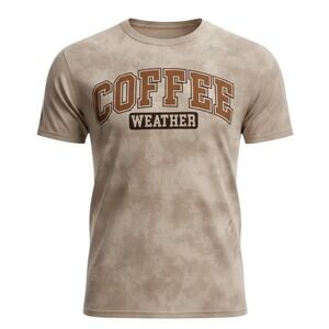 HANDMADE Gildan Coffee Weather Tie Dye Graphic T Shirt Small